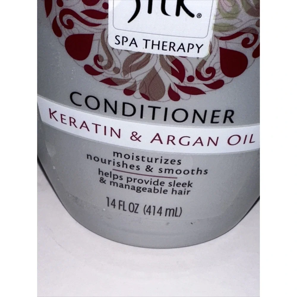 Pure Silk Spa Therapy Keratin & Argan Oil Conditioner 14oz Lot of 2 Bottles